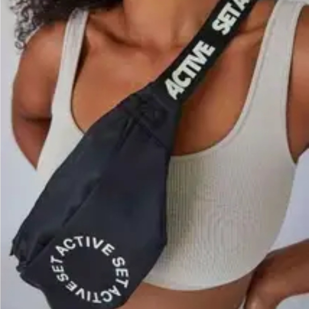 Set active black Fanny pack belt bag